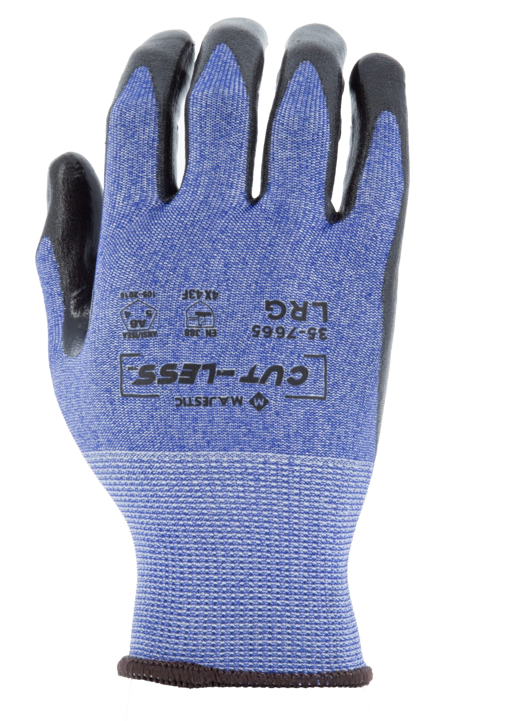 Cut-Less Korplex Glove with Foam Nitrile Palm, ANSI A6 | Majestic